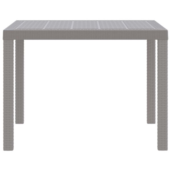 vidaXL Tavolo da Pranzo da Giardino Grigio chiaro 100 x 100 x 73 cm