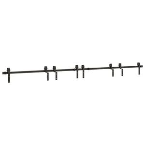 vidaXL Kit di Binari per Porte Scorrevoli 366 cm Acciaio Nero