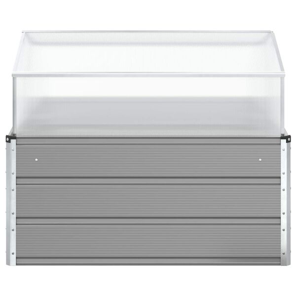 vidaXL Fioriera Grigio chiaro 100 x 100 x 77 cm Acciaio zincato