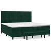 vidaXL Giroletto a Molle con Materasso Verde Scuro 200x200 cm Velluto