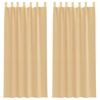 vidaXL Tende in Voile con Passanti 2 pz Sabbia 140x245 cm