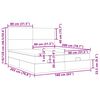 vidaXL Struttura Letto Pouf con Materassi 160x200 cm in Tessuto
