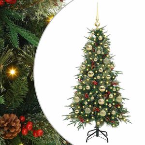 vidaXL Albero di Natale Artificiale con Rami Pieghevoli Verde 120 cm