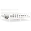 vidaXL Giroletto Testiera Bianco Super King Size in Legno Massello