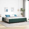 vidaXL Letto a molle con materasso Verde Scuro 200 x 210 cm Tessuto