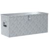 vidaXL Cassetta in Alluminio 90,5x35x40 cm Argento