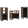 vidaXL Set di mobili per il bagno 3 pz Multicolore e nero