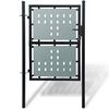 vidaXL Cancello per Recinzione a una Porta Nero 100x150 cm