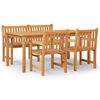 vidaXL Set da Pranzo per Giardino 4 pz in Legno Massello di Teak