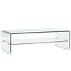 vidaXL Tavolino da Salotto Trasparente 98x45x31 cm in Vetro Temperato