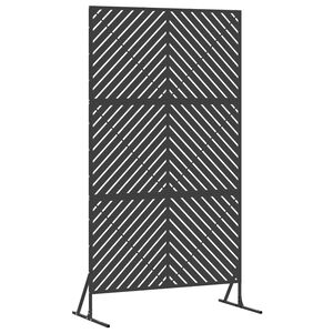 vidaXL Schermo per Privacy Nero 100 x 50 x 180 cm Acciaio