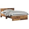 vidaXL Struttura letto con testata Legno antico 193 x 125 x 70 cm
