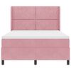 vidaXL Letto a molle con materasso Rosa 160 x 200 cm Velluto