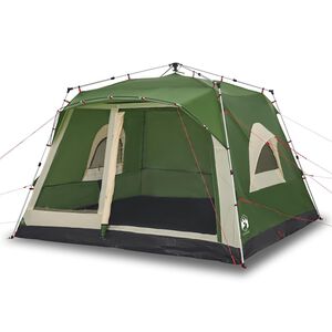 vidaXL Tenda Familiare Cabina 7 Persone Verde a Rilascio Rapido