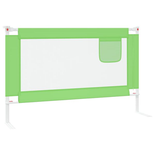 vidaXL Sponda Letto di Sicurezza per Bambini Verde 120x25cm in Tessuto