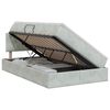 vidaXL Letto con Contenitore Grigio Chiaro 120 x 200 cm Velluto