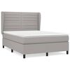 vidaXL Giroletto a Molle con Materasso Grigio Chiaro 140x200cm Tessuto