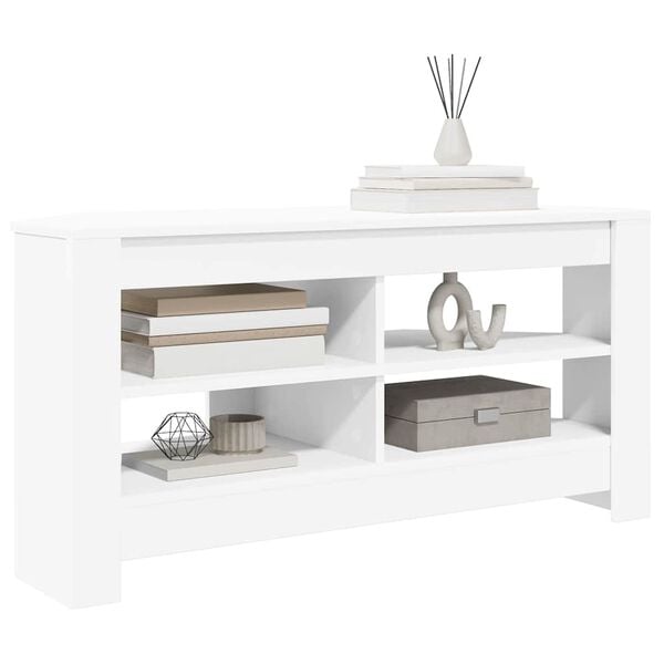 vidaXL MobileTVAngolare Bianco 102 x 40,5 x 45 cm Legno multistrato