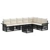 vidaXL Set Divano da Giardino 8 pcs Nero polyrattan