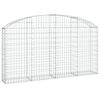 vidaXL Cesto Gabbione ad Arco 200x30x100/120 cm Ferro Zincato