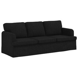 vidaXL Divano Nero 201 x 80 x 85 cm Tessuto