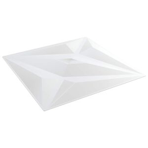 vidaXL Pannelli da parete 12 pz 50 x 50 cm Stella Bianca Schiuma XPS