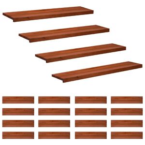 vidaXL Tappeti per scale 20 pz 120 x 30 x 2 cm Marrone