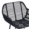 vidaXL Sedia da Bar 2 pcs Nero 55 x 52 x 92 cm Rattan e Ferro