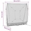 vidaXL Rete da pratica per baseball 180 x 89.5 x 152.5 cm
