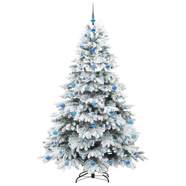 vidaXL Albero di Natale artificiale con 300 LED Bianco 210 cm PE e PVC