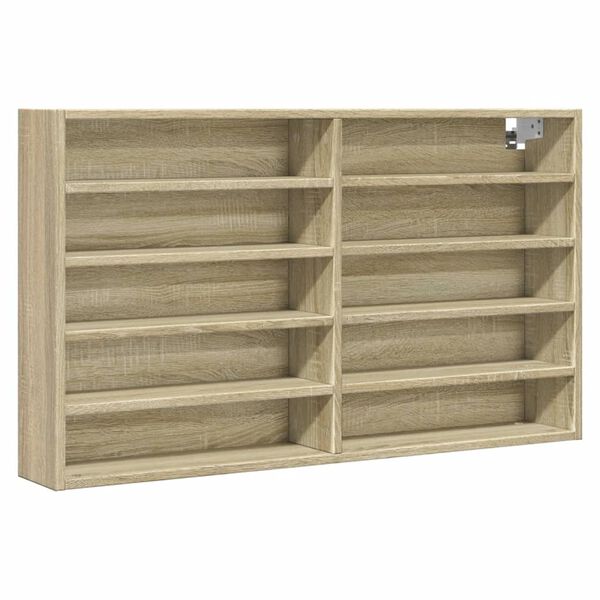 vidaXL Armadietto Vetrina Rovere Sonoma 100x15x58 cm Legno Multistrato