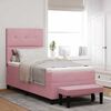 vidaXL Letto a molle con materasso Rosa 80 x 200 cm Velluto