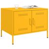 vidaXL Tavolino da Salotto Giallo Senape 68x50x50,5 cm in Acciaio
