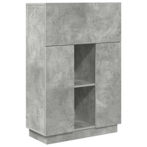 vidaXL Scrivania Grigio cemento 71,5 x 31,5 x 106,5 cm