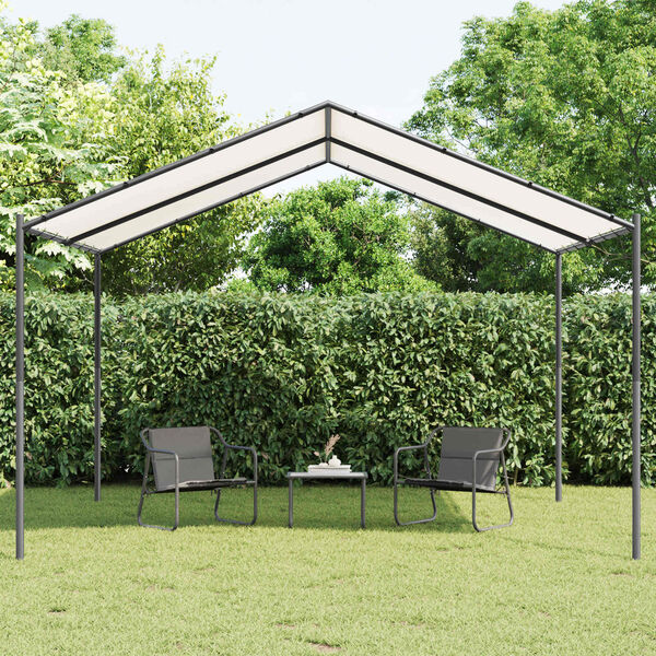 vidaXL Gazebo Bianco 4 x 4 x 2,6 m Acciaio e Poliestere