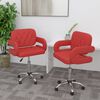 vidaXL Sedie da Pranzo Girevoli 2 pz Rosso Vino in Similpelle