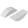 vidaXL Dado a mezzaluna 2 pcs Bianco M6 PP