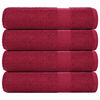 vidaXL Asciugamani da Doccia FROGN 4 pz Bordeaux 70x140 cm 360 g/m&sup2;
