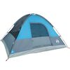 vidaXL Tenda da Campeggio a Cupola per 4 Persone Blu Impermeabile