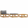 vidaXL Set Divani da Giardino 3 pz con Cuscini in Massello di Acacia