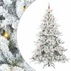 vidaXL Albero di Natale Artificiale con Rami Pieghevoli Bianco 240 cm