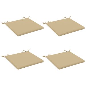 vidaXL Cuscini per Sedia in 4 Pezzi SOEST 4 pz 100% Poliestere Beige