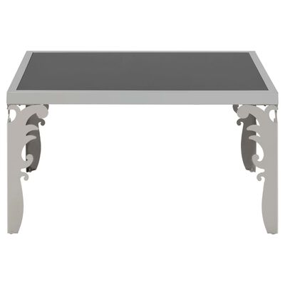 vidaXL Tavolino da Caffè Specchiato in Acciaio Inox e Vetro 80x60x44cm