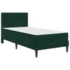 vidaXL Struttura letto con materasso Verde Scuro 90 x 190 cm Velluto