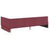 vidaXL Cornice del letto ad angolo Rosso Vino 90 cm x 190 cm Velluto