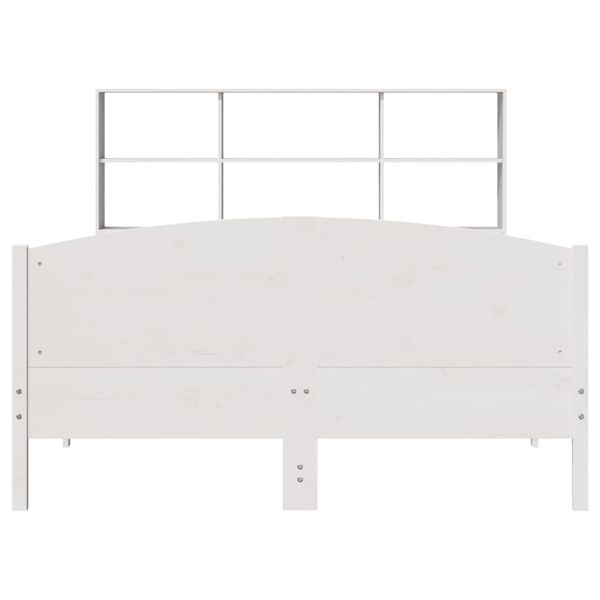 vidaXL Letto Libreria senza Materasso Bianco 140x190 cm Legno di Pino