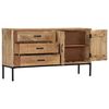 vidaXL Credenza 140x35x75 cm in Legno Massello di Mango