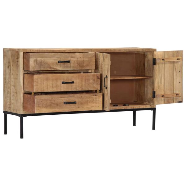 vidaXL Credenza 140x35x75 cm in Legno Massello di Mango