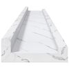 vidaXL Scaffale da parete 2 pcs Marmo Bianco 80 x 9 x 3 cm
