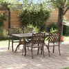 vidaXL Set da Pranzo per Giardino 5 pcs Bronzo Alluminio